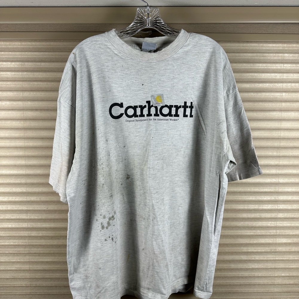 Carhartt Gray Short Sleeve Tee with Classic Logo